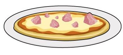 Ham and pineapple pizza