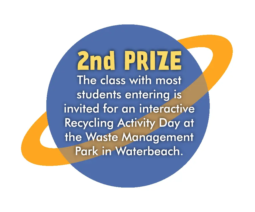 2nd prize - the class with most students entering is invited for an interactive Recycling Activity Day at the Waste Management Park in Waterbeach.