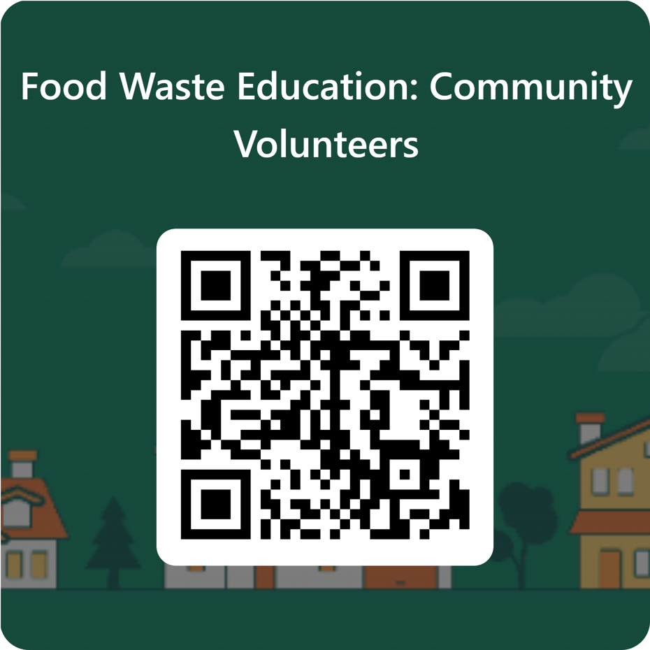 Scan the QR code to register as a food waste volunteer.